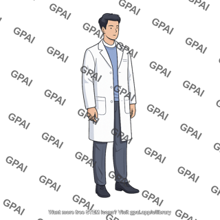 Male with lab coat