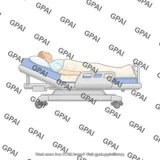 Patient on hospital bed