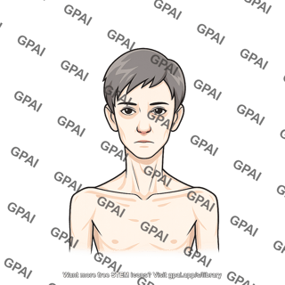 Adult 1 head gender neutral underweight anterior