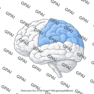 Brain lateral view parietal lobe