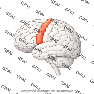 Brain lateral view motor cortex