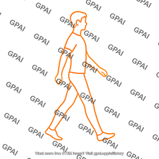 Adult walking gender neutral gait cycle 6 lateral silhouette