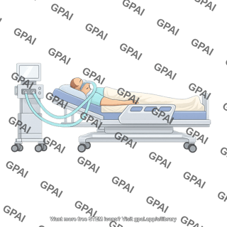 Patient on respirator