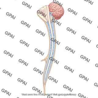 Lateral spinal cord with meninges and csf schematic 806