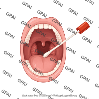 Throat swab test 2 human