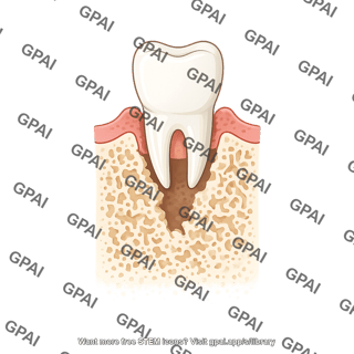Tooth premolar bone bone loss woven
