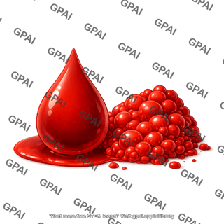 Blood droplet on surface