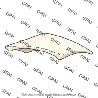 Curved white sheet