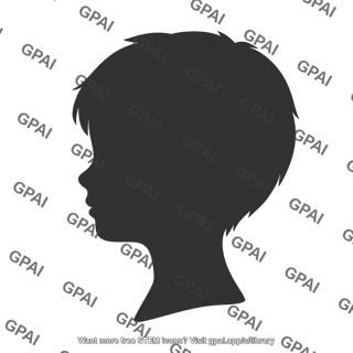 Child silhouette head