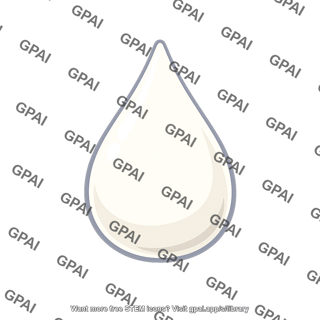 White liquid droplet