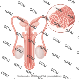 Male reproductive system with penile tissue
