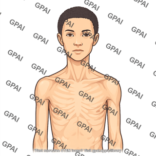 Adult 3 head gender neutral underweight anterior 574