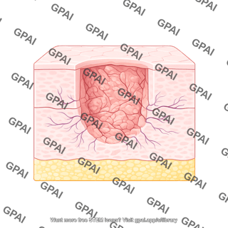 Skin epithelium fibrosis stage 2