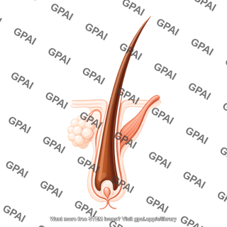 Hair late anagen stage structure 161