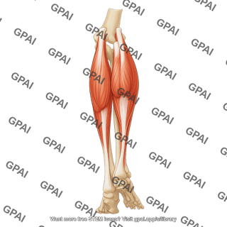 Lower leg muscles posterior on bone