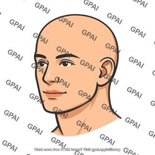 Head three quarter