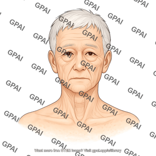 Elderly adult head male anterior 582