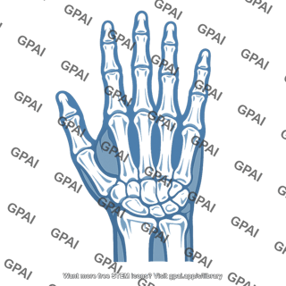 Left hand skeletal dorsal