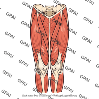 Anterior view of thigh