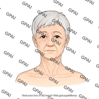 Elderly adult 4 head gender neutral anterior