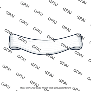 White curved banner