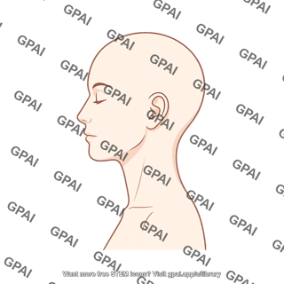 Adult female head lateral hairless 01