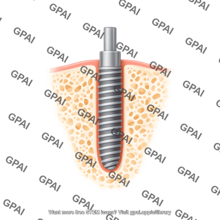 Osseointegrated implant in bone