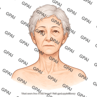 Elderly adult 3 head female anterior 416
