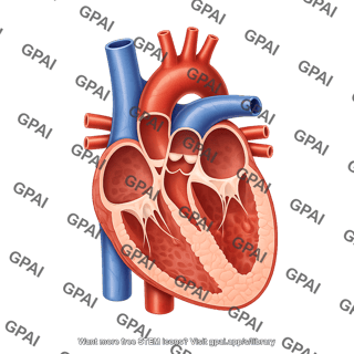 Heart cross section no pulmonary trunk