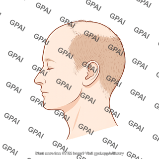 Male balding stage 3 lateral 383
