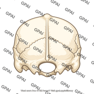 Human skull posterior view