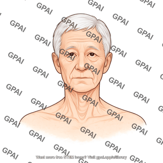 Elderly adult 6 head male anterior 417