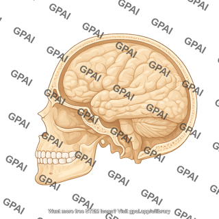 Cranium sagittal cut