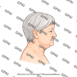 Elderly female head lateral