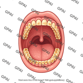 Mouth with stained teeth