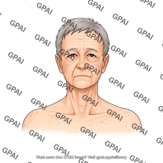 Elderly adult 7 head male anterior