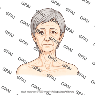 Elderly adult 4 head female anterior 706