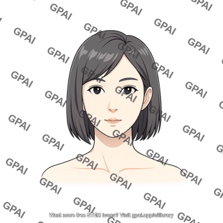 Adult female head anterior eyes open asian