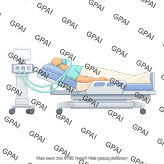 Patient on respirator with mask