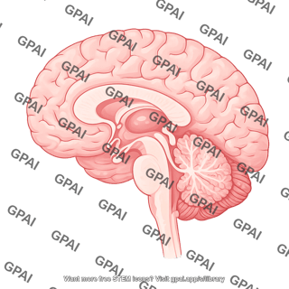 Brain sagittal cut 872