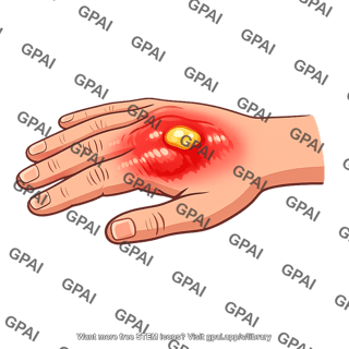 Hand infected