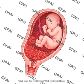Fetus with placenta previa in utero third trimester