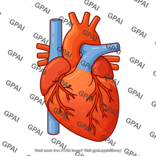 Heart simplified with coronary arteries 01