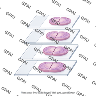 Microscope slides bisected lymph node