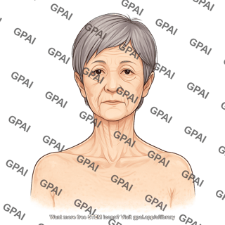 Elderly adult 2 head female anterior 147