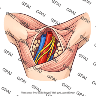 Axilla cutaway with neurovascular bundle