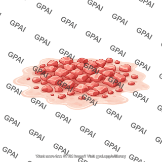 Tissue sample minced flat