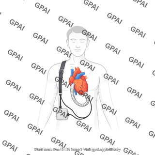 Left ventricular assist device on man