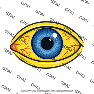 Eye sclera yellow