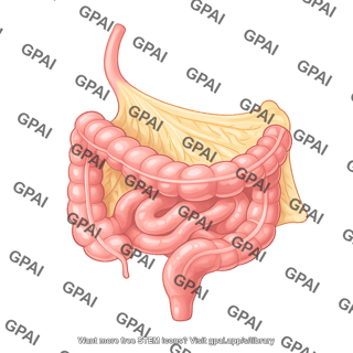Small intestine section with mesentery